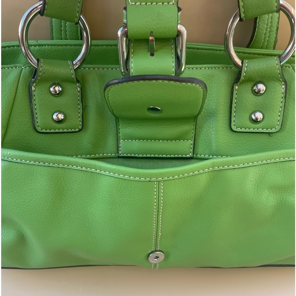 Beautiful Spring Green Multiple Pocket Satchel / … - image 4